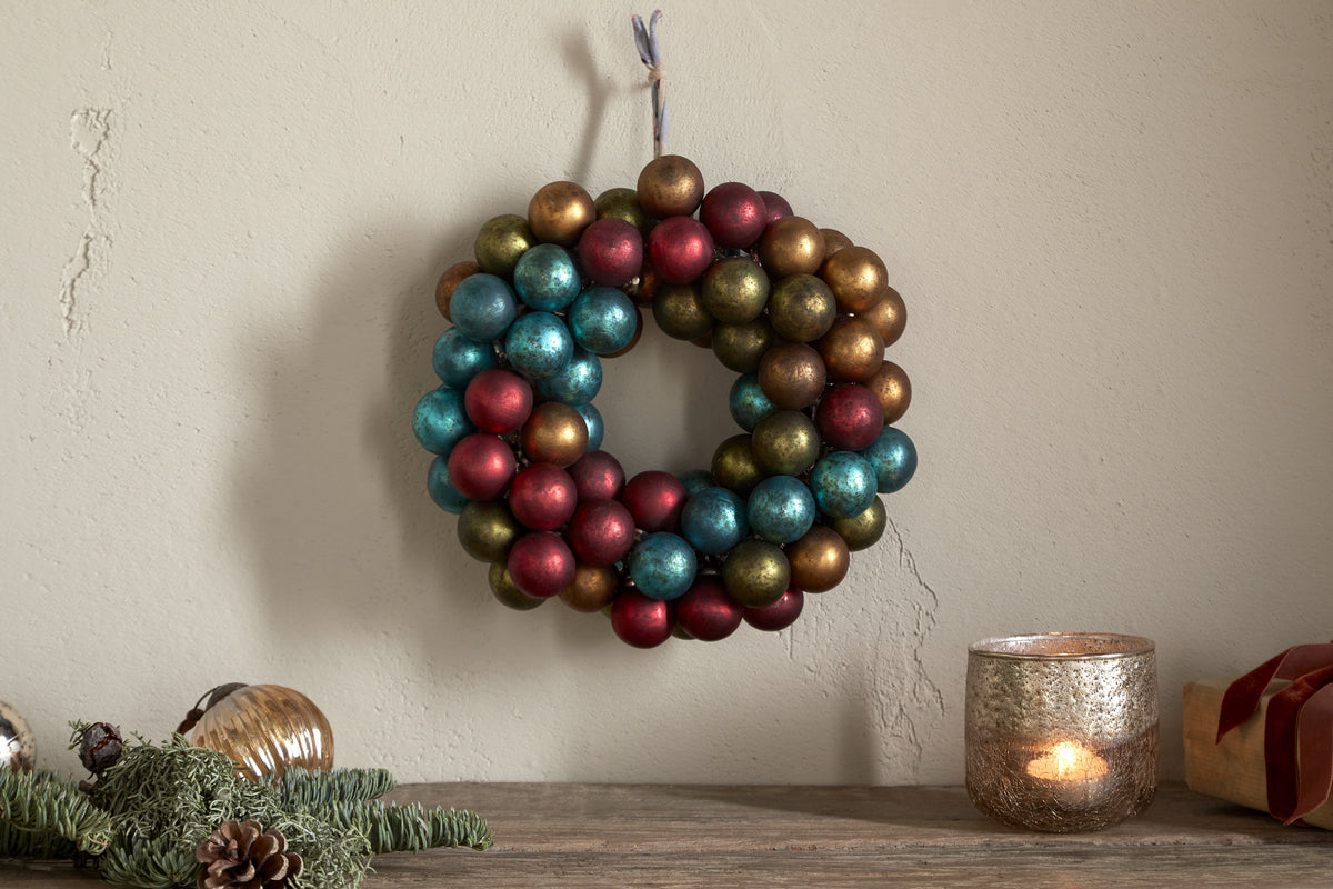 Mini Oko Bauble Wreath - Mixed Matt