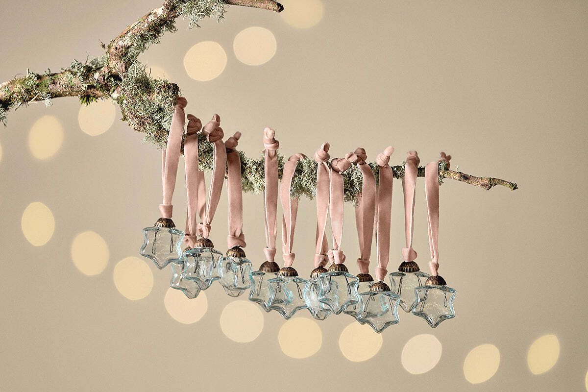 Sardi Star Baubles - Clear