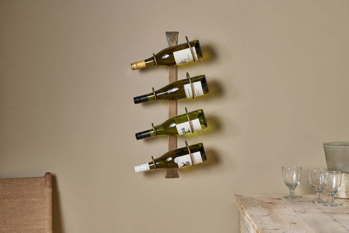 Shray Iron Wine Rack - Antique Brass – Nkuku
