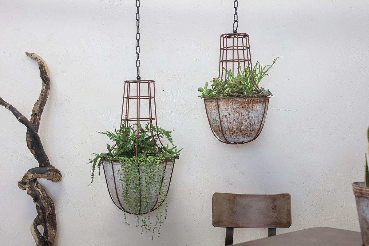 abari caged hanging planter Abari Caged Hanging Planter – Nkuku