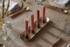 Amita Long Candle Holder - Antique Brass