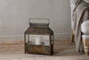 Akoko Wide Lantern - Brown Patina