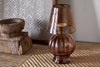 Adesola Glass Tealight Holder Lamp - Amber