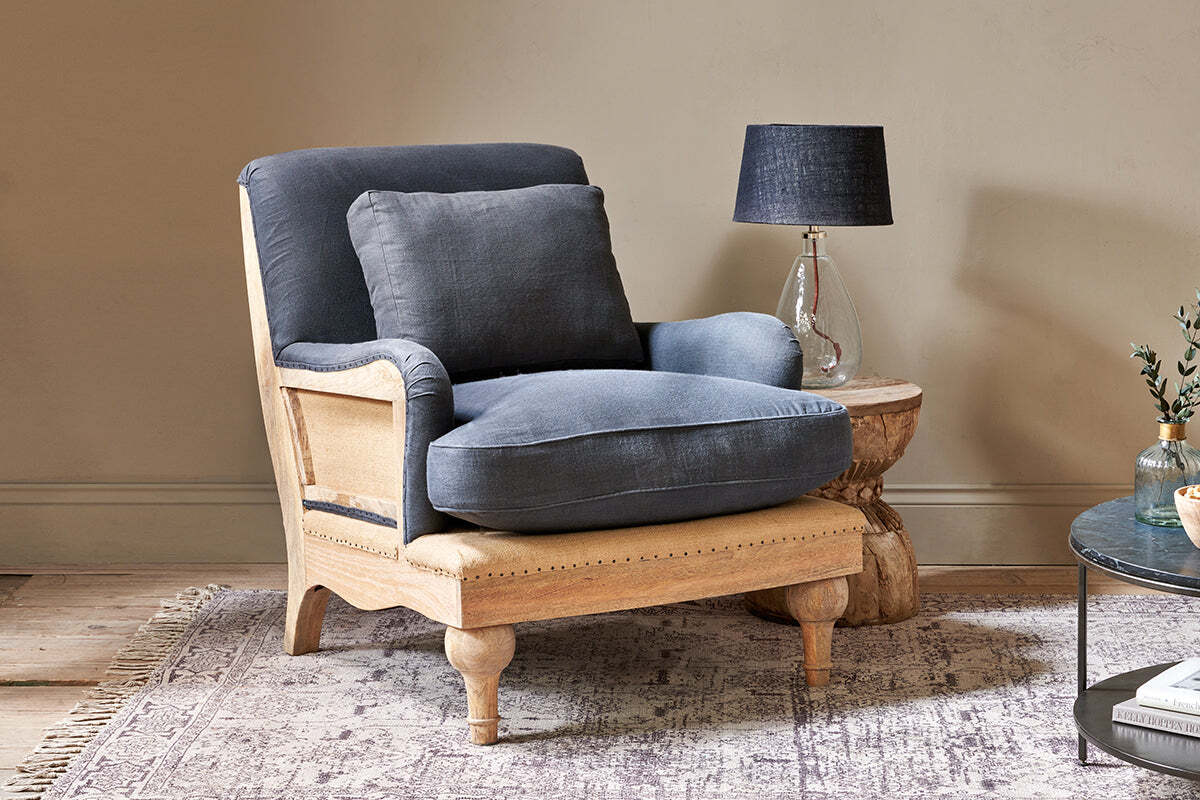 Abe Deconstructed Linen Armchair