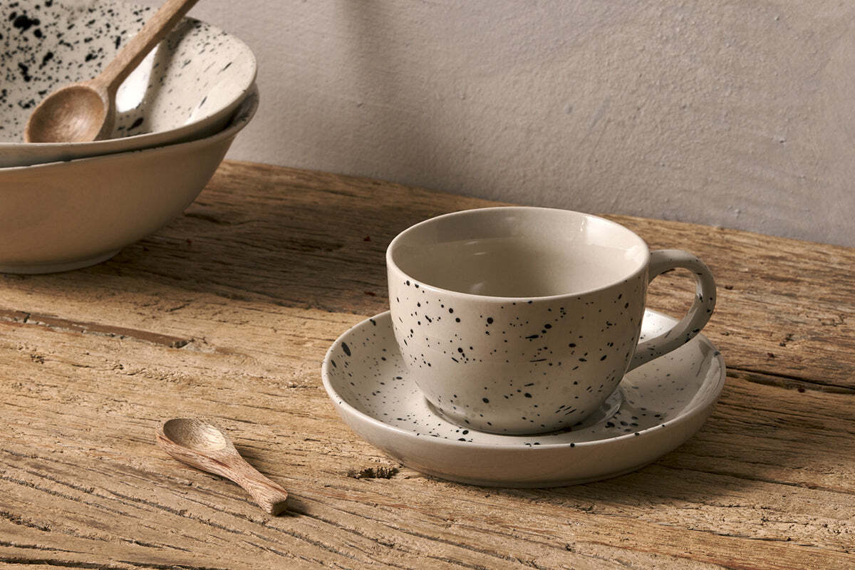 Ama Cup & Saucer - Splatter