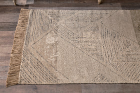 Anaisha Cotton & Jute Rug - Natural & Grey-nkuku