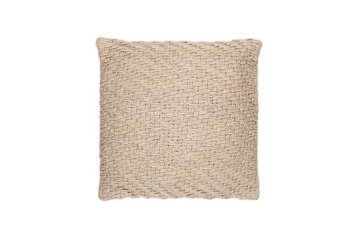 Atifa Cotton & Wool Cushion Cover - Natural