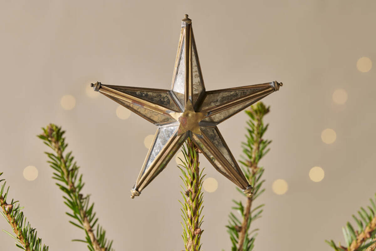 Bakara Star Tree Topper Antique Brass