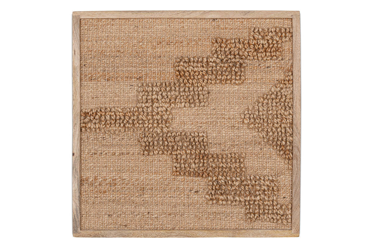 Image showcasing Bawal Hemp & Jute Wall Art - Natural