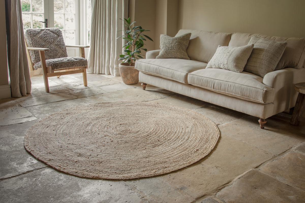 Braided Hemp Rug Round
