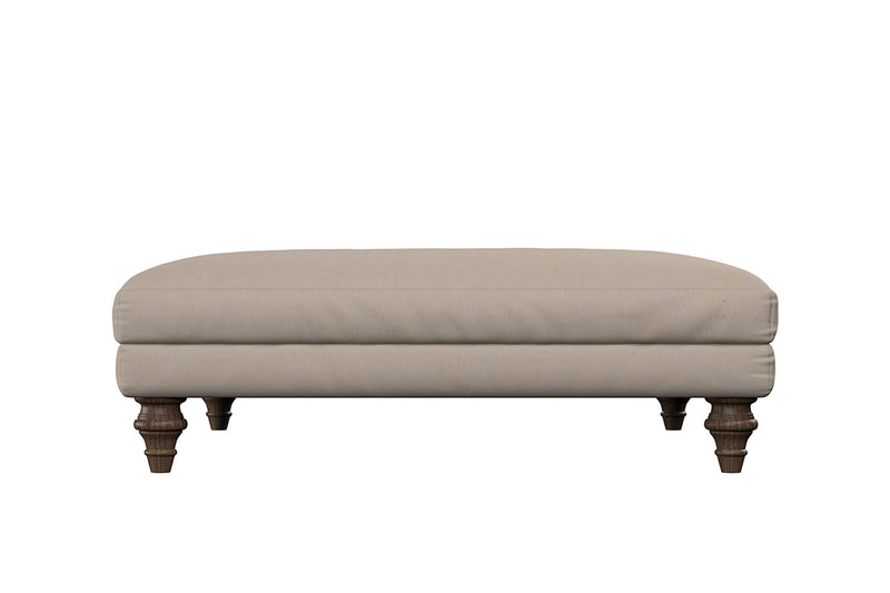 Deni Grand Footstool - Recycled Cotton Natural