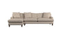Deni Grand Left Hand Chaise Sofa - Recycled Cotton Ochre