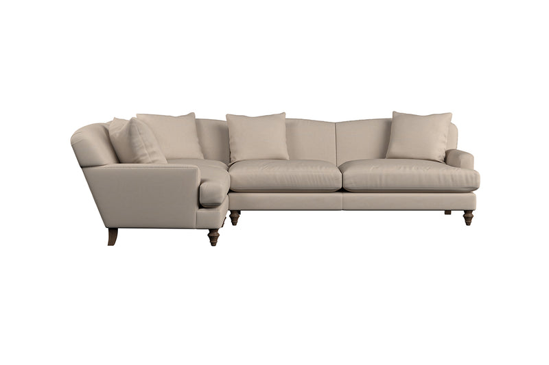 Deni Grand Left Hand Corner Sofa - Recycled Cotton Horizon