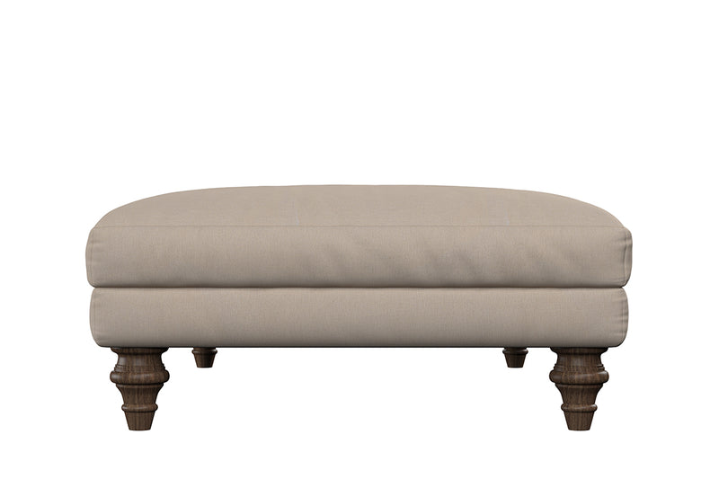 Deni Large Footstool - Recycled Cotton Natural