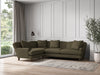 Deni Large Left Hand Corner Sofa - Recycled Cotton Fatigue