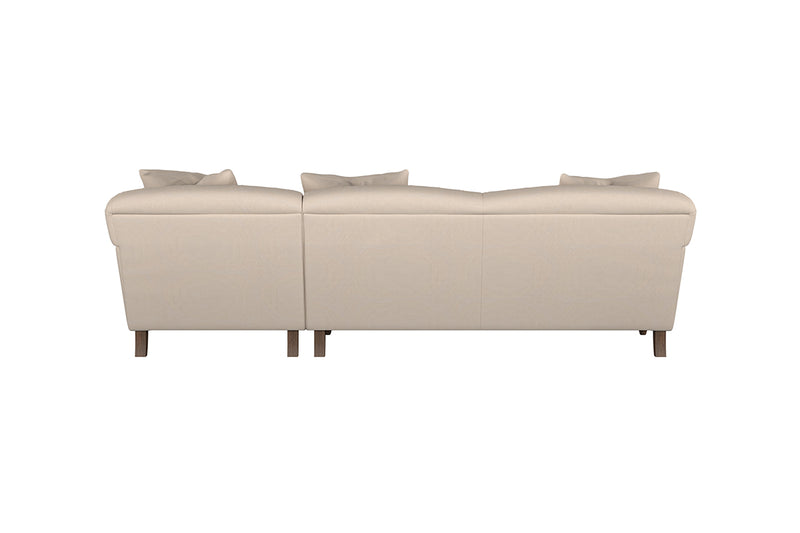 Deni Large Right Hand Chaise Sofa - Recycled Cotton Ochre