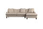 Deni Large Right Hand Chaise Sofa - Recycled Cotton Flax