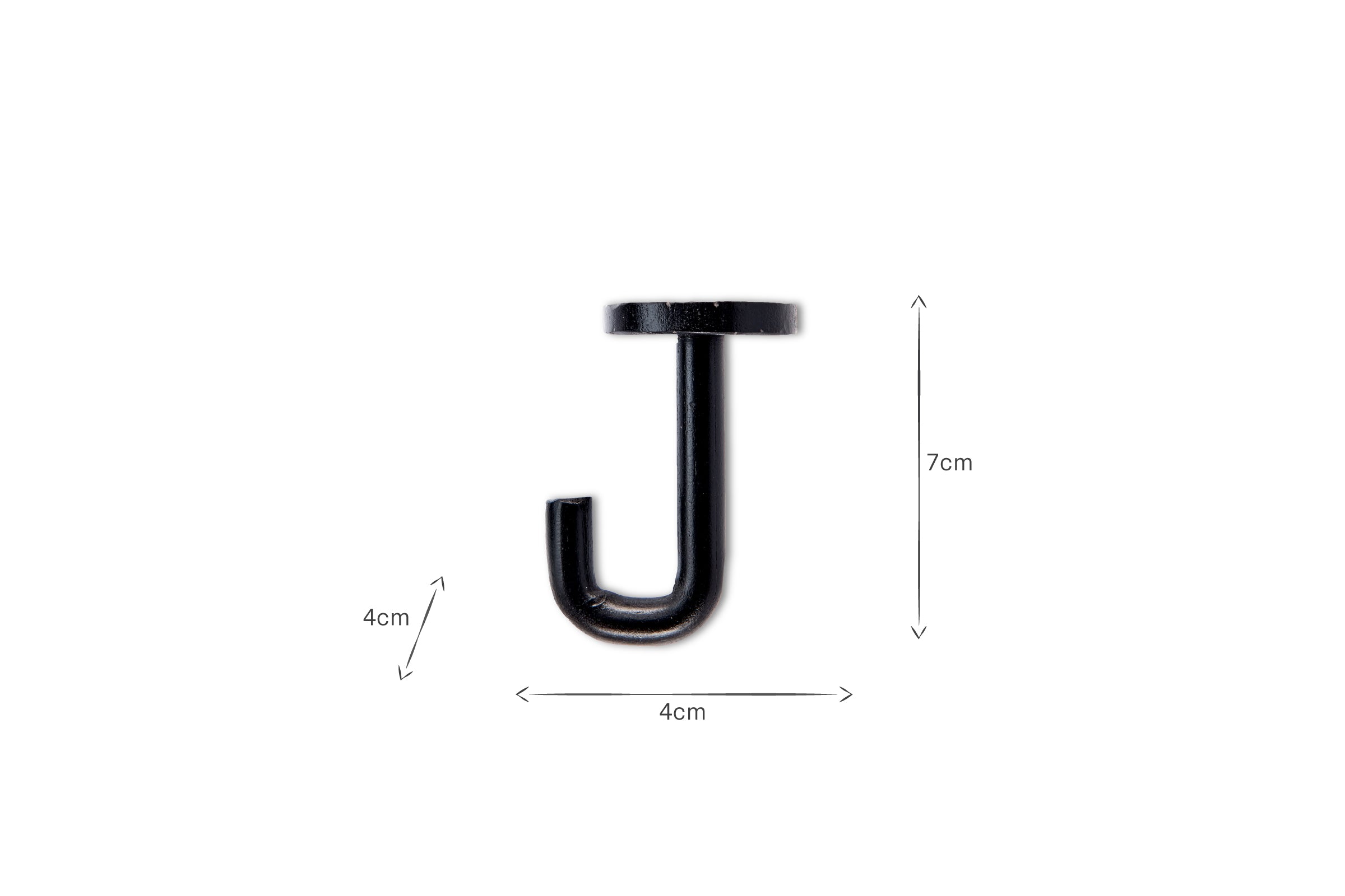 The Aniko Iron Hook (Set of 2) by nkuku is a wall-mounted, hand-cast black hook designed for convenience.