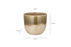 Almeida Reactive Glaze Plant Pot - Olive & Natural