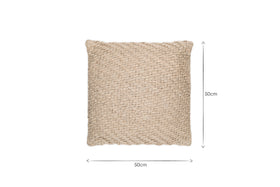 Atifa Cotton & Wool Cushion Cover - Natural