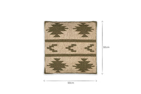 Bhumi Wool & Jute Cushion Cover - Moss Green