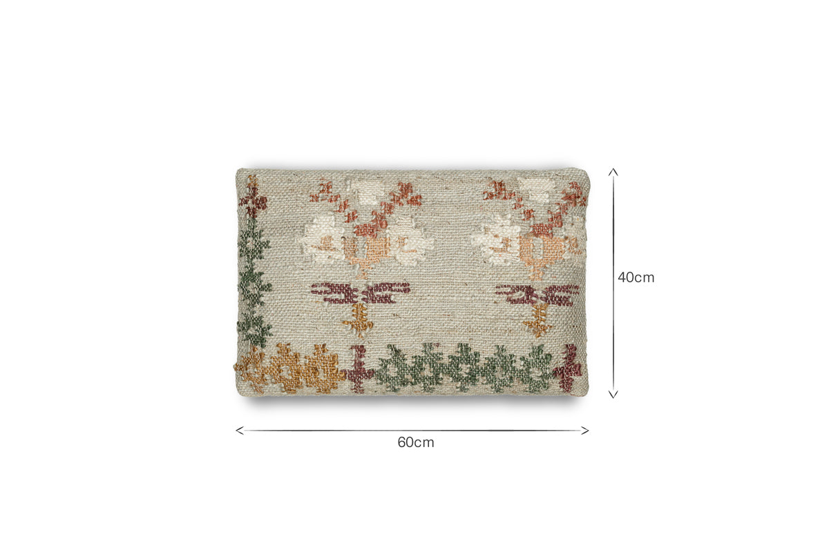 Dantri Jute & Cotton Cushion Cover - Soft Grey