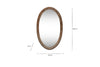 Drishti Oval Iron Mirror - Antique Black - Small