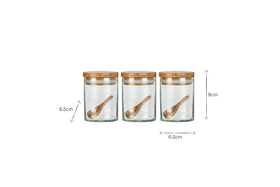 Izaan Spice Jar - Clear - (Set of 3)