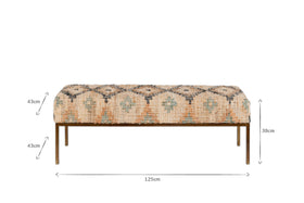Kesu Kilim & Iron Bench