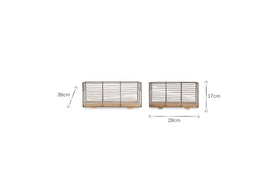 Kochi Iron & Mango Wood Baskets - Brown (Set of 2)