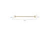 Laila Iron Hanging Rail - Brass