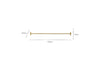 Laila Iron Hanging Rail - Brass