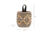 Mannu Cotton & Hemp Wall Hung Basket - Natural & Black