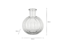 Mayumi Recycled Glass Bud Vases - Clear (Set of 3)