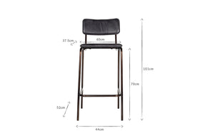 Ukari Counter Chair - Aged Black