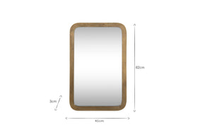 Ungura Rounded Mirror - Antique Brass - Small