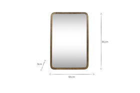 Ungura Rounded Mirror - Antique Brass - Small