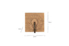Veduru Mango Wood Carved Square Hook - Natural