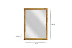 Yadur Rectangular Mirror - Antique Brass - Large