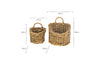 Zawar Rattan Hanging Baskets - Natural (Set of 2)