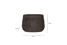 Zadie Terracotta Planter - Grey - Large