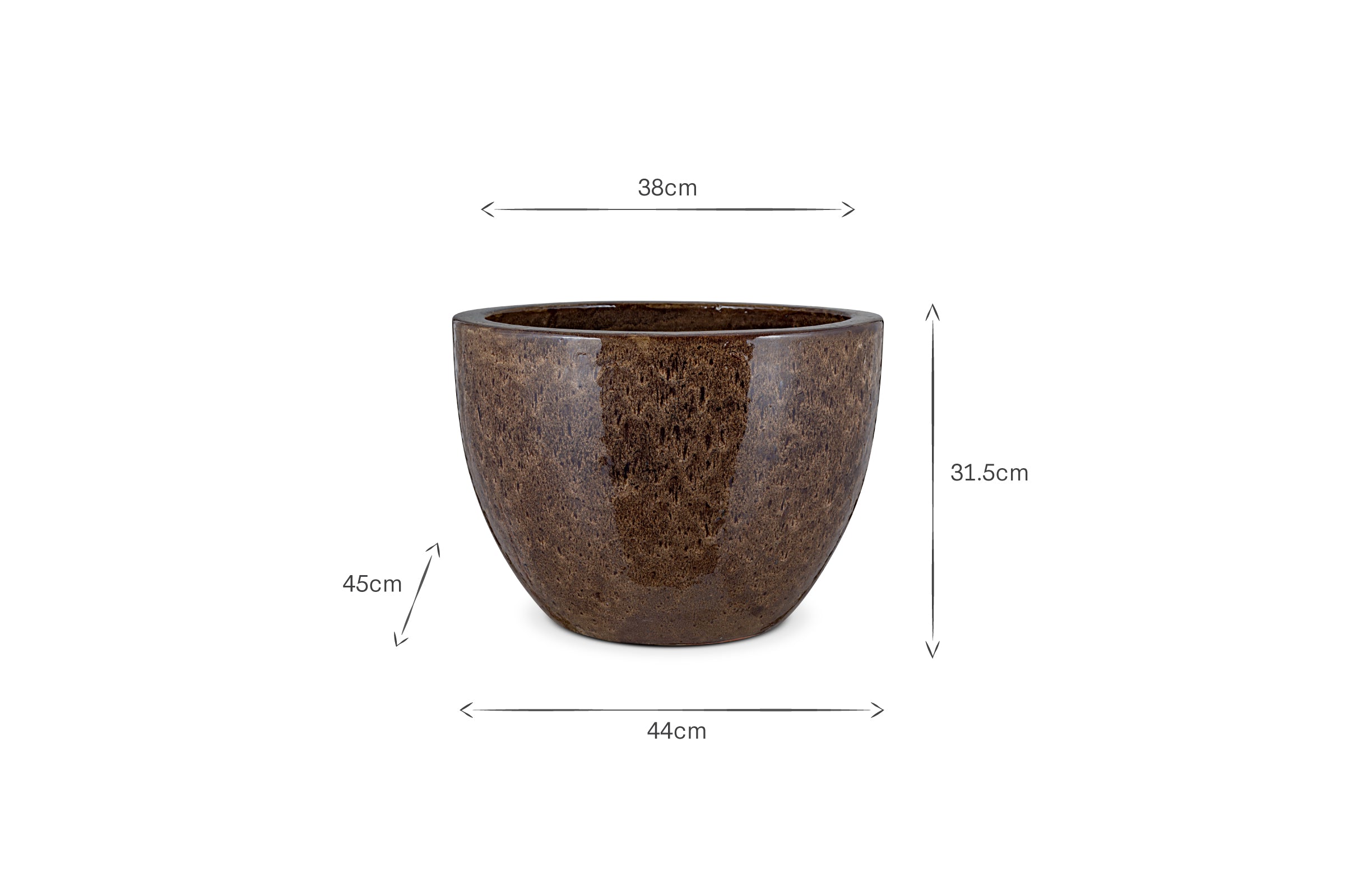 Dunai Terracotta Planter - Brown