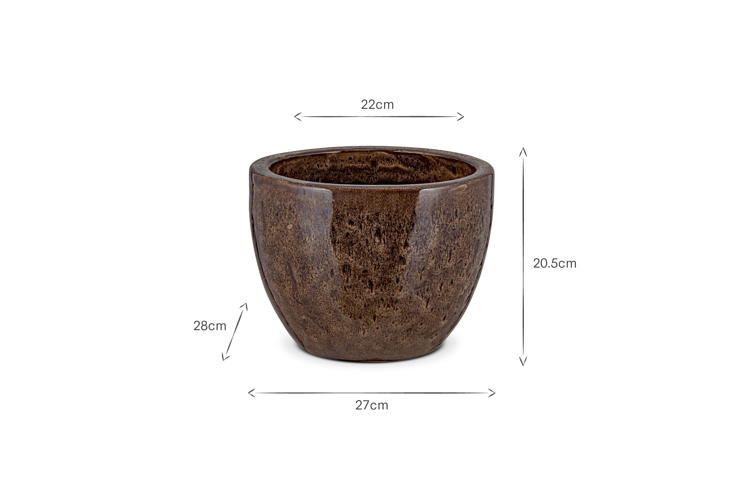 Dunai Terracotta Planter - Brown