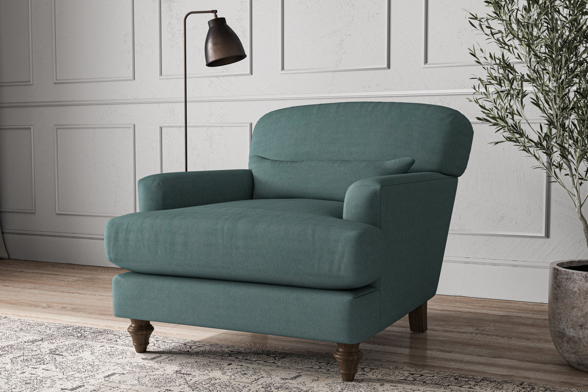 Deni Armchair - Recycled Cotton Airforce-nkuku