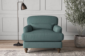 Deni Armchair - Recycled Cotton Airforce-nkuku