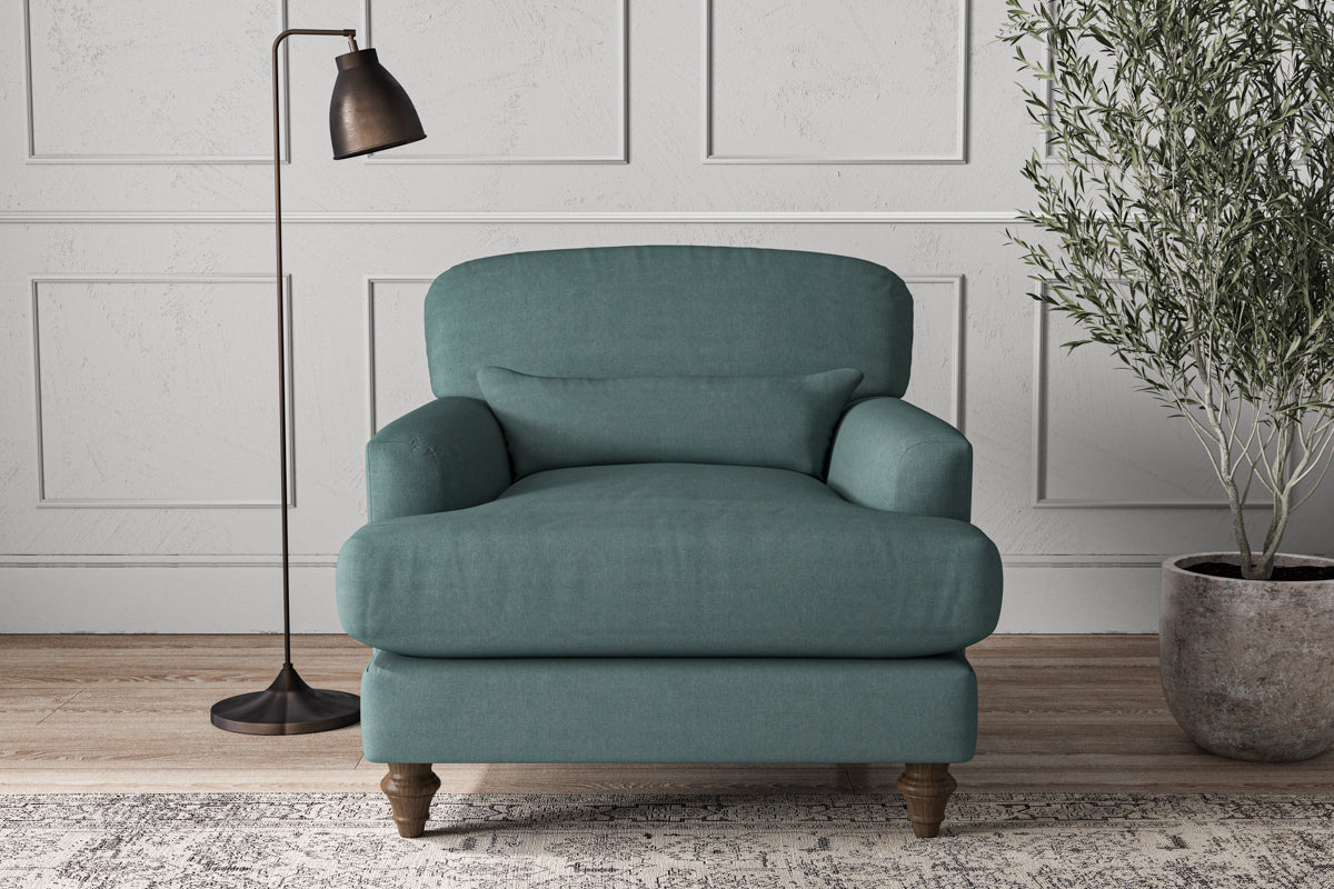 Deni Armchair - Recycled Cotton Airforce-nkuku