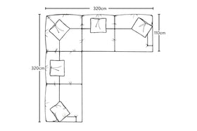 Deni Grand Corner Sofa - Brera Linen Espresso-nkuku