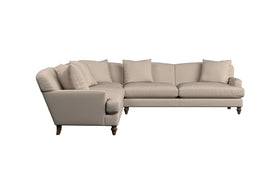 Deni Grand Corner Sofa - Recycled Cotton Stone-nkuku