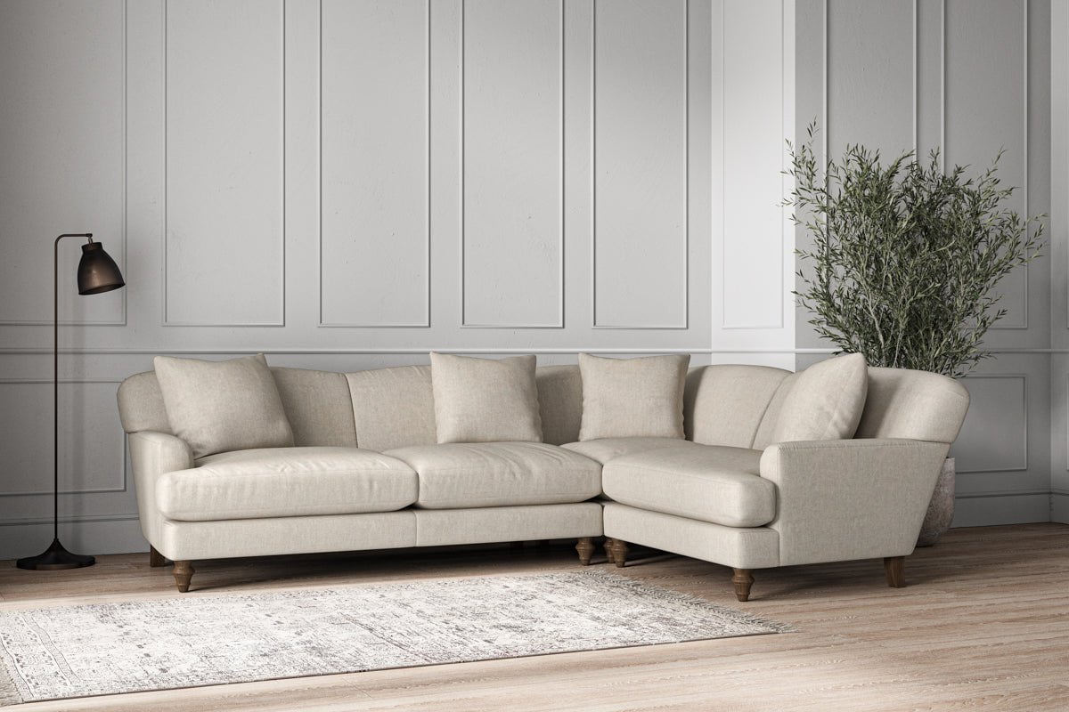 Deni Large Right Hand Corner Sofa - Brera Linen Natural-nkuku