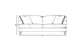 Deni Large Sofa - Recycled Cotton Horizon-nkuku
